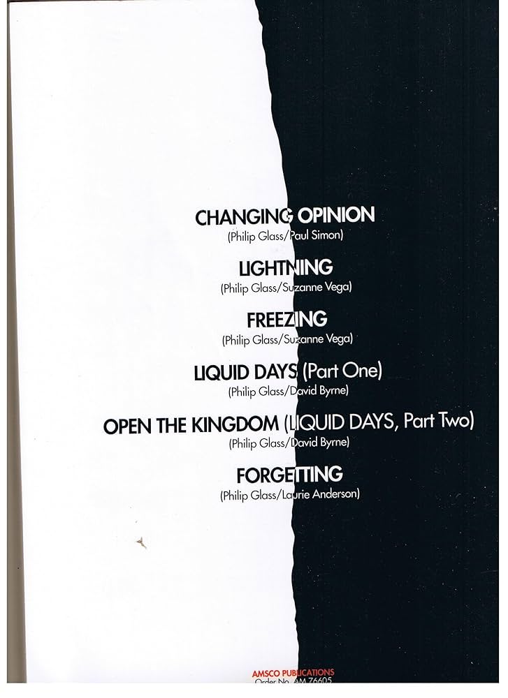 洋楽 Philip Glass/Songs From Liquid Days Glass: Songs from Liquid Days - Compilation by Philip Glass